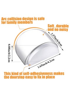 Oasisgalore 4 Pcs Self-Adhesive Door Stoppers, No-Drill Wall Protectors  - Image 2