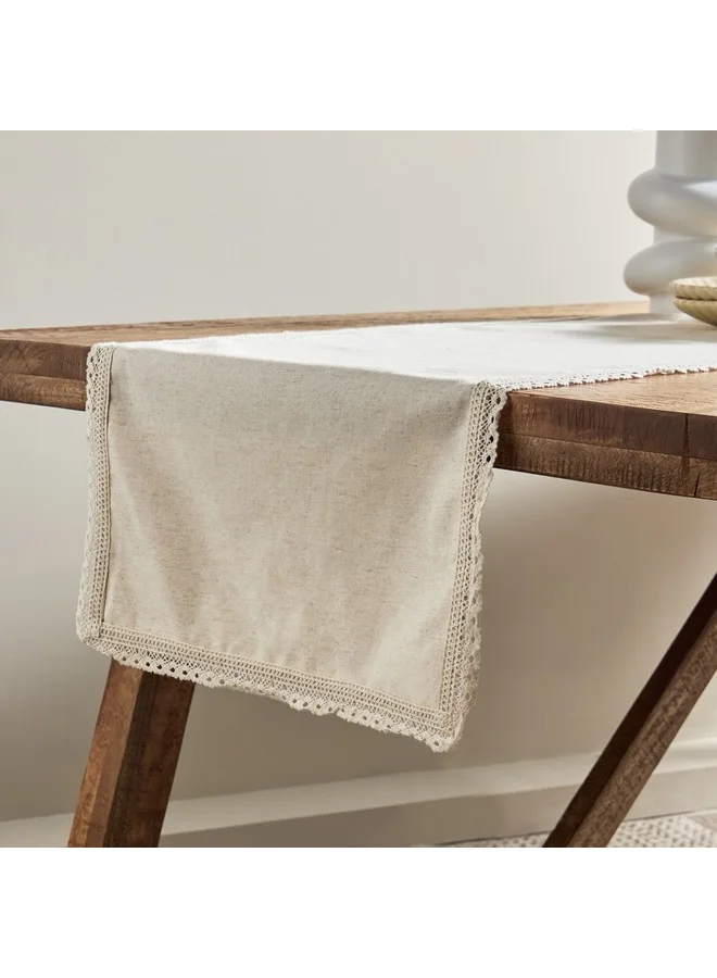 Home Box  Naturio Lace Table Runner 120 x 40 cm  | Best Price UAE