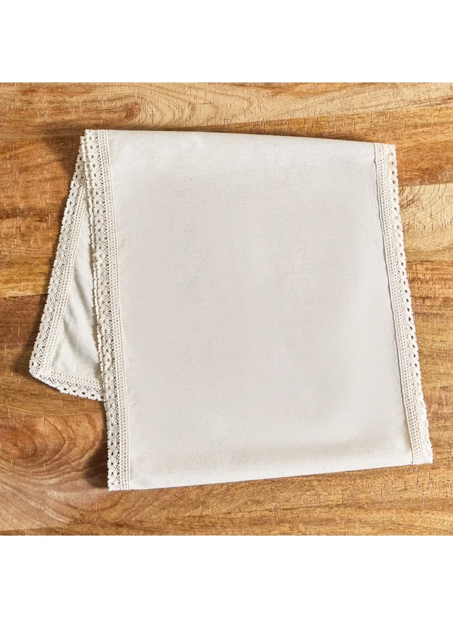 Home Box  Naturio Lace Table Runner 120 x 40 cm  | Best Price UAE