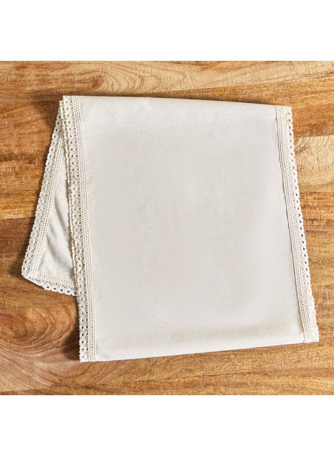 Home Box Naturio Lace Table Runner 120 x 40 cm  - Image 3
