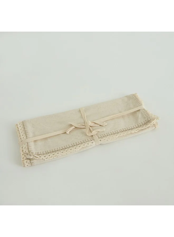 Home Box  Naturio Lace Table Runner 120 x 40 cm  | Best Price UAE
