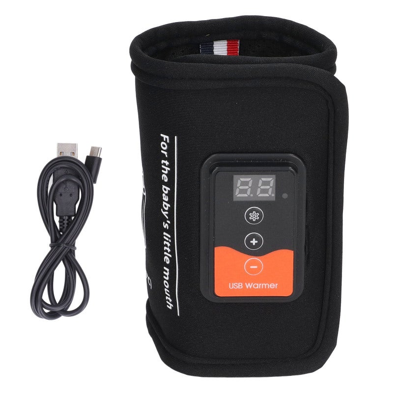 USB Baby Bottle Warmer Bag: 40°C Constant Temp Fast Even Heating - Adjustable Size Fit Most Bottles Portable Lanyard Design for Outdoor Travel Car Home Use - Image 1