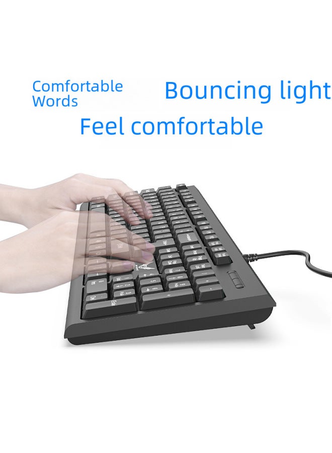 Direct Supply Wired Keyboard Suitable For Business Office Home Lightweight USB Desktop Computer Accessories Keyboard Cross-border-Color:LD-601 - Image 4