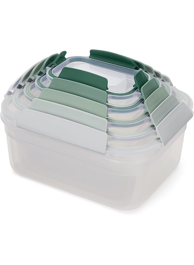 Joseph Joseph Nest Lock Plastic Food Storage Container Set With Lockable Airtight Leakproof Lids, 10 Piece, Sage Green 5 Piece 81127 - Image 1