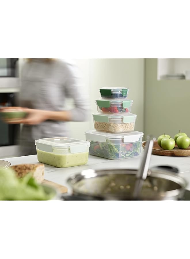 Joseph Joseph Nest Lock Plastic Food Storage Container Set With Lockable Airtight Leakproof Lids, 10 Piece, Sage Green 5 Piece 81127 - Image 5