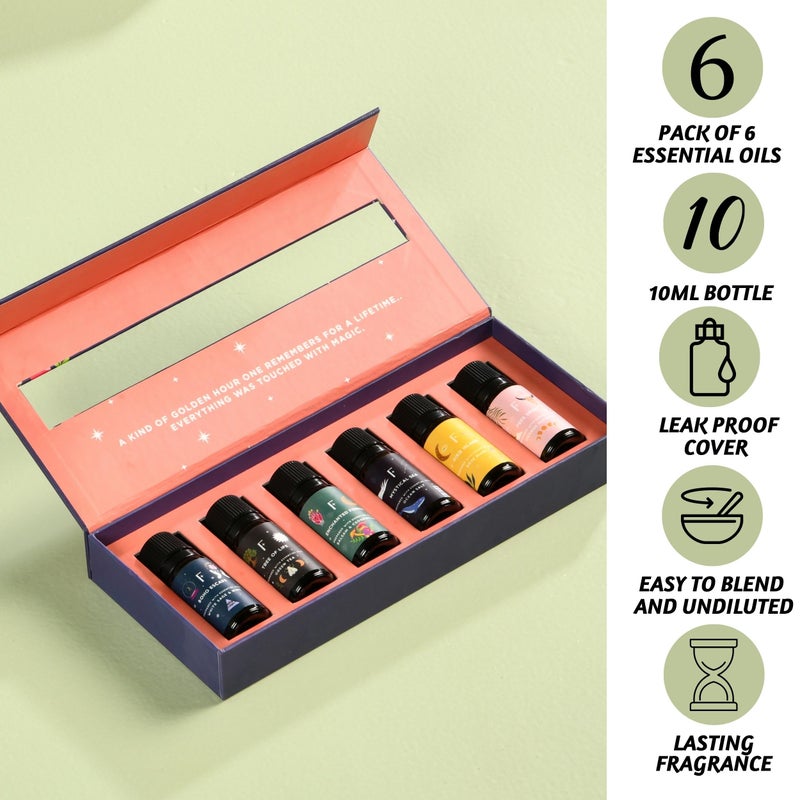Folkulture Essential Oils for Diffuser Oil | Set of 6 Fragrance Oil or Diffuser Oils Scents for Home | Diffuser Essential Oil | Fragrance Oil for Diffusers- White Sage, Cedarwood - Image 2