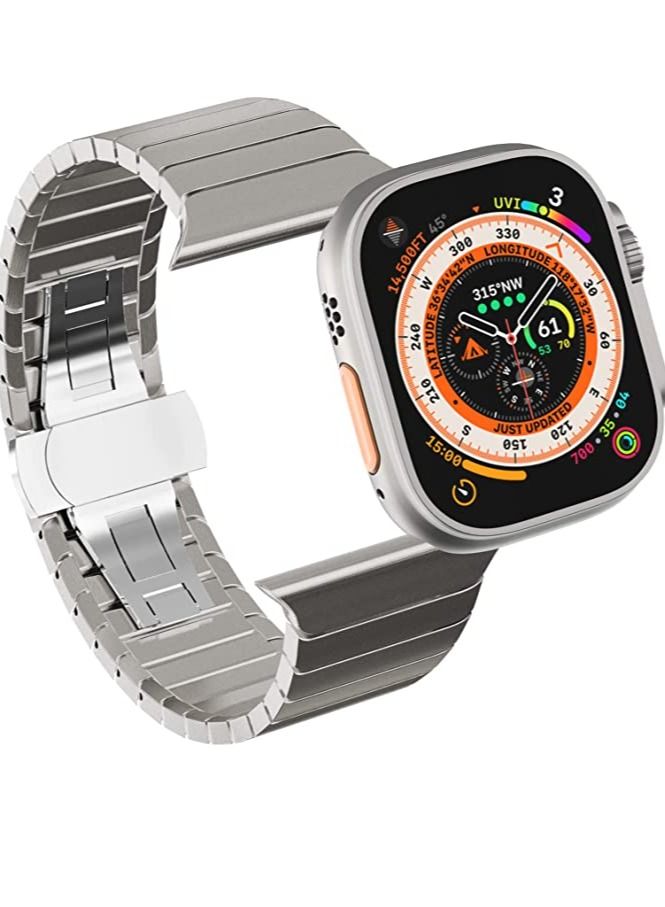 S-Color Replacement Band For Apple Watch Series 1/2/3/4/5/6/7/8 ultra SE 42/44/45/49 mm Silver  - Image 2