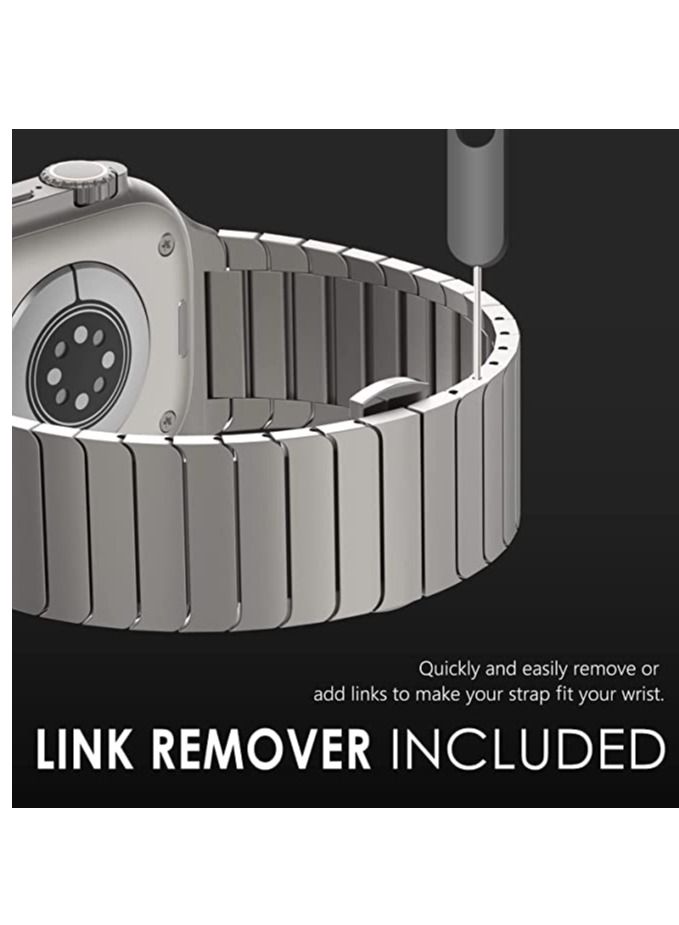S-Color Replacement Band For Apple Watch Series 1/2/3/4/5/6/7/8 ultra SE 42/44/45/49 mm Silver  - Image 4