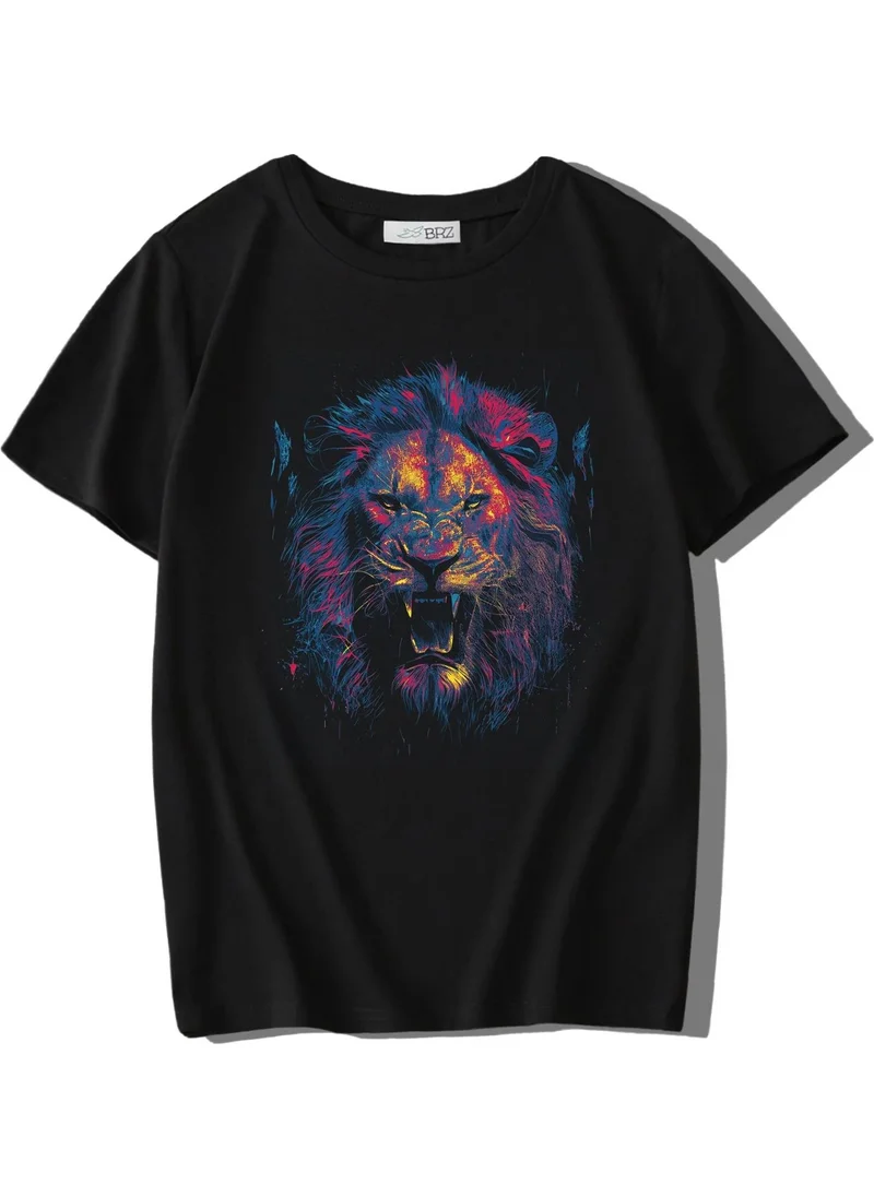 بي ار زد كولكشن Unisex Kids Lion Color Lion T-Shirt