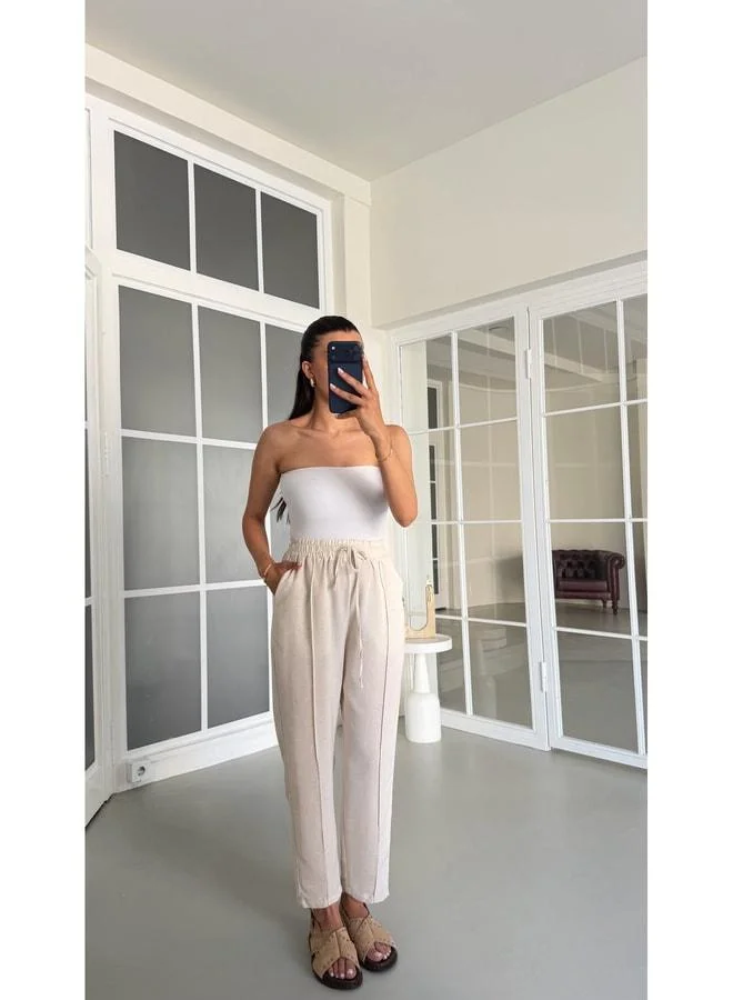 Gaus  Stone Linen Carrot Pants GAUS-01701. for Women | Best Price UAE