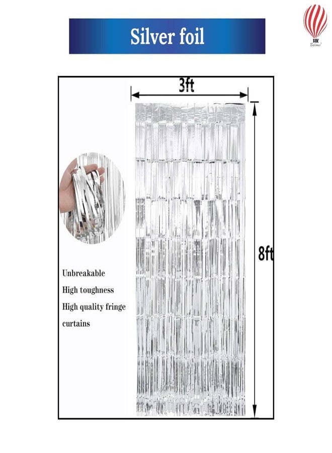 HK balloons 32 Pcs Happy Birthday Black Polka dot banner Decoration set items with black and white balloons & silver curtains for birthday decorations for boys husband - Image 3
