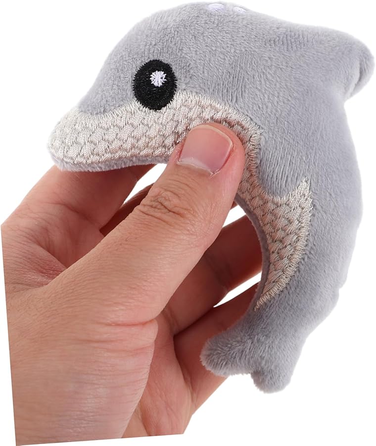 3Pcs Interactive Plush Dolphin Cat Kicker Toy Reduces Boredom Promotes Playfulness - Image 5