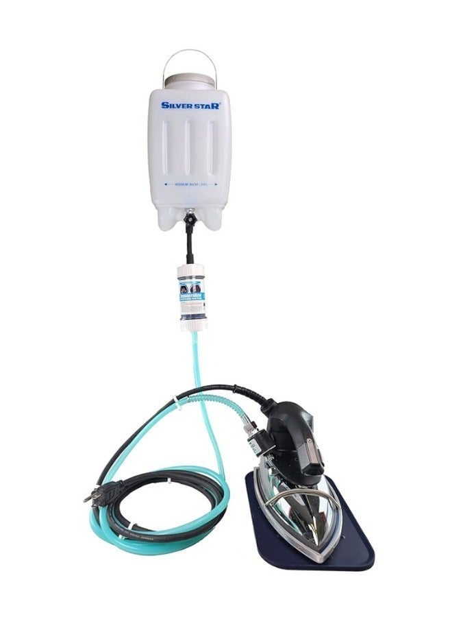 Silver Star EZ-90A Steam Iron –  Gravity Fed Hanging Bottle Clothes Iron with Non-Stick Laminate Sole Plate, Demineralizer Cartridge, Silicon Iron Rest & Hardware - Image 5