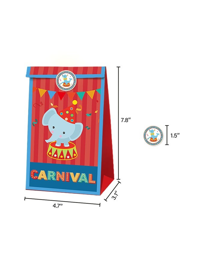 Zeemey 24 Pieces Party Favor Bags,Shopping Bag,Party Bags For Kids, supplies Snack candy Gift Bag Food Bags,Double-Sided Bags For Birthday Wedding Celebrations Party Favors 22*12*8  - Image 2