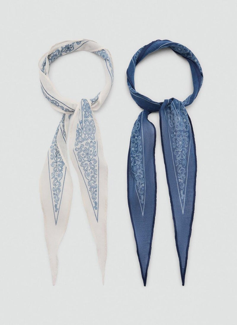 MANGO Set Of 2 Combined Scarves  - Image 1