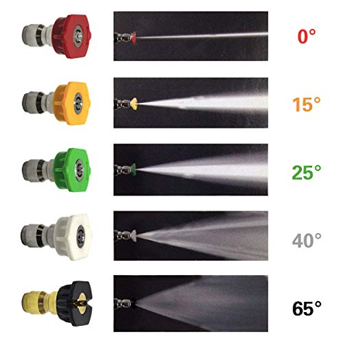 KROST Pressure Washer Gun | Foam Lance | Foam Cannon Adjustable Jet Wash Quick Release 5 Pressure Washer Nozzles. (Soap Nozzle), Brass - Image 3