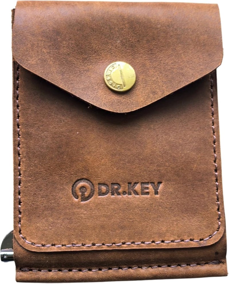 Mens Slim Wallet with Money Clip Front Pocket Thin Bifold Leather Card Holder Minimalist Mini Billfold camel