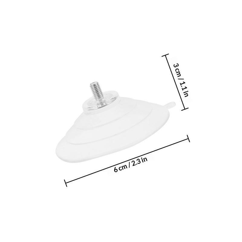 8pcs Clear Pvc Cups With Screws For Glass Tables Small Cup Hooks For Heavy Duty Cup Spacers - Image 2