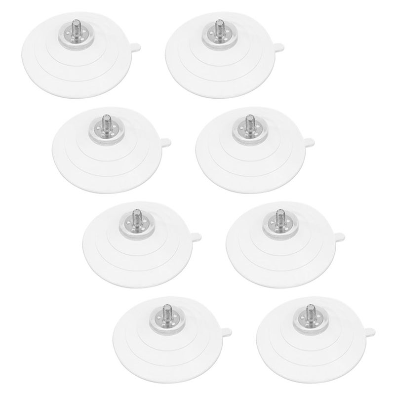 8pcs Clear Pvc Cups With Screws For Glass Tables Small Cup Hooks For Heavy Duty Cup Spacers - Image 1