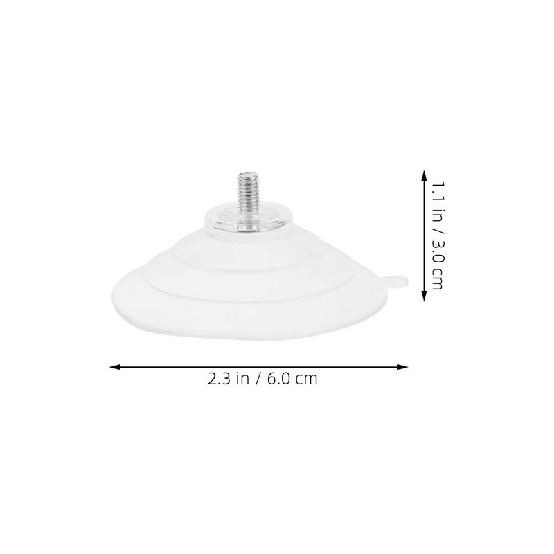 8pcs Clear Pvc Cups With Screws For Glass Tables Small Cup Hooks For Heavy Duty Cup Spacers - Image 3