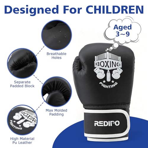 Redipo Kids Boxing Gloves, Sponge Foam Training Sparring Gloves Thai Kick Boxing for Kid and Youth, Suitable for Boys and Girls Age 3 to 9 Years - Image 4