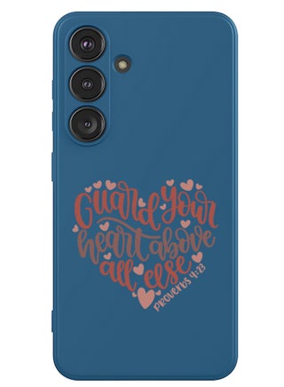 Protective Slim Fit Case Liquid Silicone Cover with Full Body Protection Anti-Scratch Shockproof Case For Samsung Galaxy S25 (Blue) - Guard your heart above all else - pzsku/Z69A8B5F9E1801502B292Z/45/_/1737730751/27c70781-f7f3-478d-8dd4-88b75895d3df