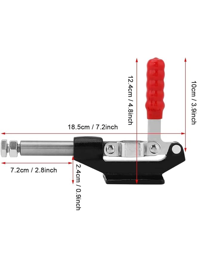 promass Push Pull Toggle Clamp Heavy Duty Holding Capacity, Plunger Stroke Clamp Flange Base Plate (Color : 1PCS) - Image 2