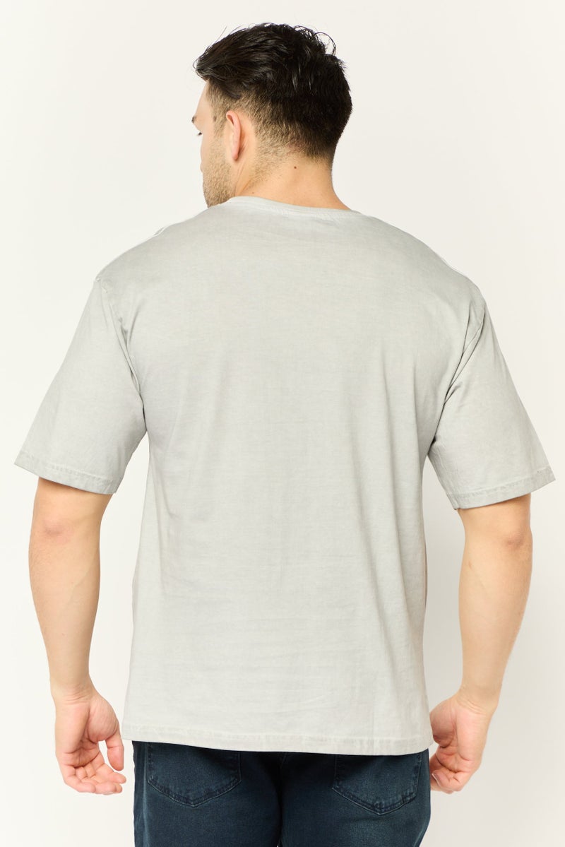 DC Men Crew Neck Short Sleeves Graphic Print T-Shirt, Grey - Image 4