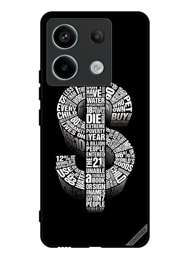 Covernex Protective Case Cover For Xiaomi Redmi Note 13 Pro Calligraphy Dollar - Image 1