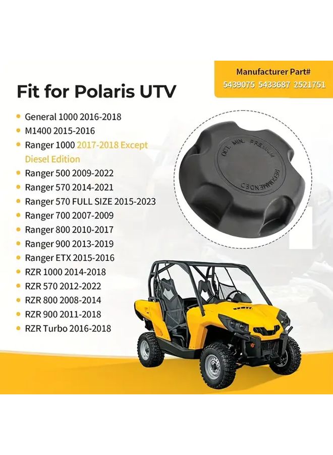 غطاء وقود عالمي قطعة واحدة لطرازات بولاريس RZR رينجر العامة 500 570 700 800 900 1000 - Image 3