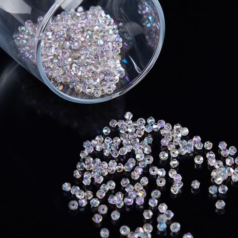 Laopottbeads 1200Pcs 3Mm Bicone Crystal Glass Beads For Jewelry Making  Sparkling Mini Beads For Suncatchers  Diy Bracelets & Craft Projects (Ab Phantom Purple) - Image 4