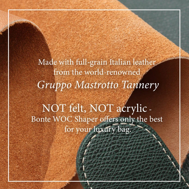 Bonte WOC Shaper, Made With Italian Leather, Base Shaper, Saver and Insert for Wallet on Chain Bags, Full Grain Italian Leather (Wine) - Image 2