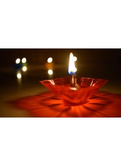 Shrigana Shrigana 3D Shadow Reflection Floating Plastic LampDecorative DipawaliDiwali DiyaOil Lamps for PoojaPuja Multicolor Set of 12  - Image 3