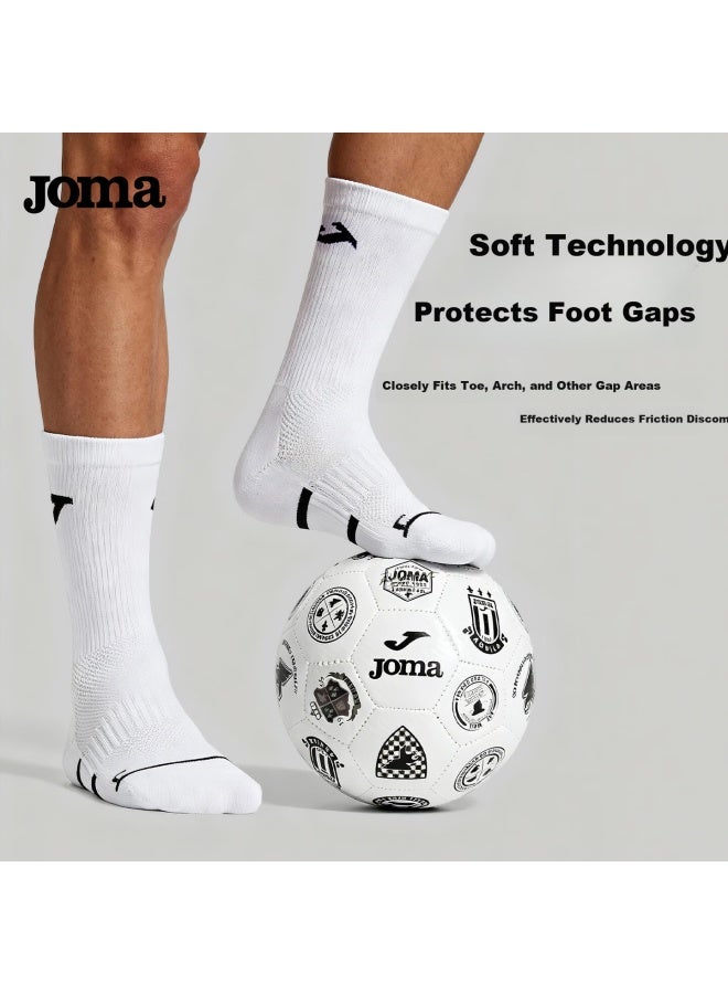 Joma New Sweat-absorbing Breathable Non-slip Children's Mid-calf Sports Socks Black Kids Size - Image 3