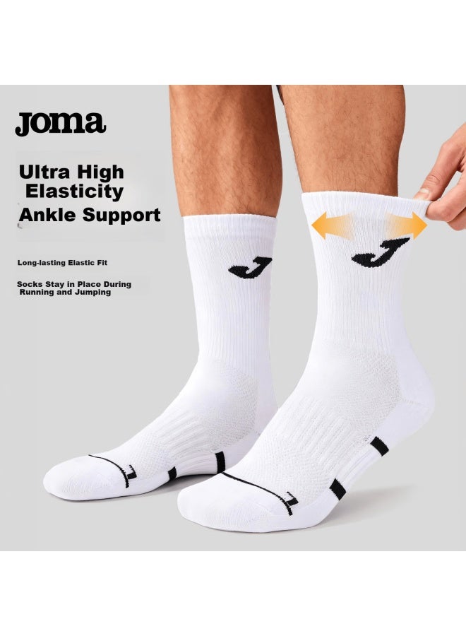 Joma New Sweat-absorbing Breathable Non-slip Children's Mid-calf Sports Socks Black Kids Size - Image 2