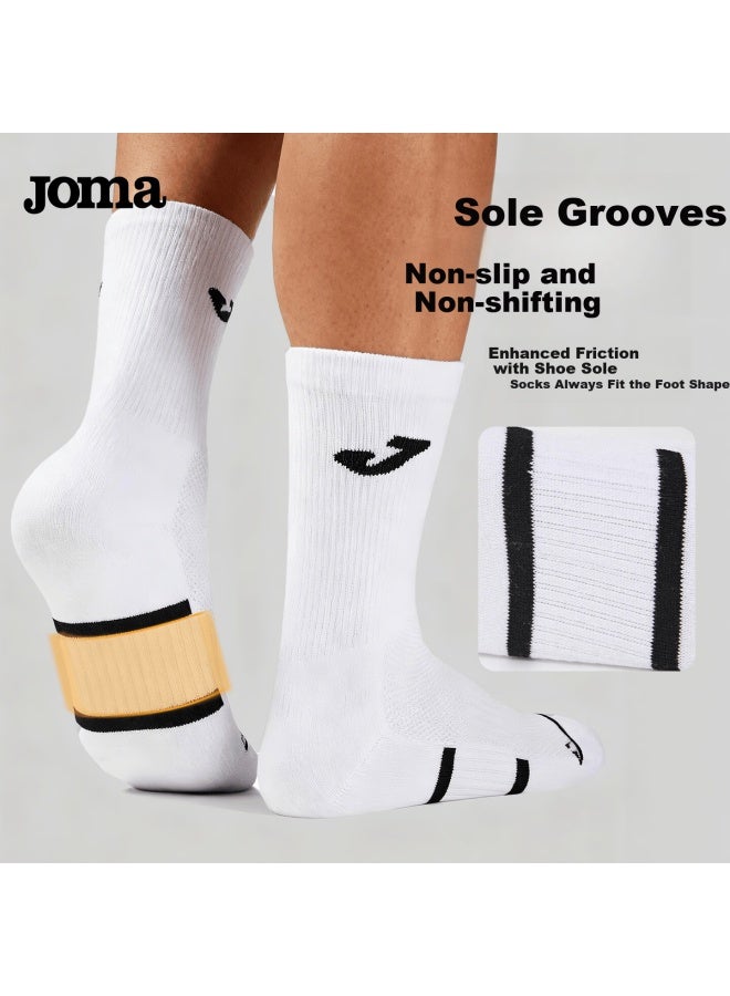 Joma New Sweat-absorbing Breathable Non-slip Children's Mid-calf Sports Socks Black Kids Size - Image 4