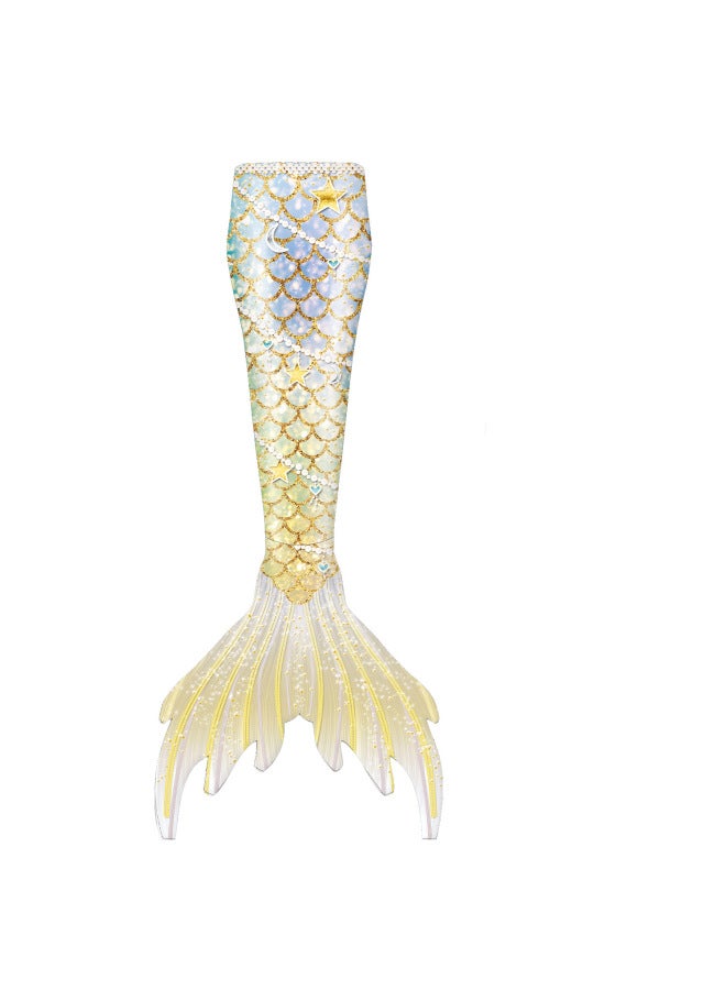 Loquat Children's Mermaid Swimsuit Girls Mermaid Swimsuit Mermaid Princess Suit Mermaid Tail Performance Suit-Color:E423 Single Tail-  - Image 1