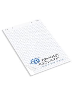 FIS FIS Perforated Flip Chart Pad, 100 GSM, Size:810x585mm, 25mm Square-20 Sheets - FSFC20-25MM  - Image 1