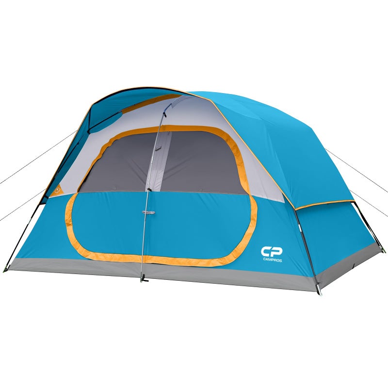 CAMPROS CP Tent 8 Person Camping Tents, Waterproof Windproof Family Dome Tent with Rainfly, Large Mesh Windows, Wider Door, Easy Setup, Portable with Carry Bag (Gray) - Image 1