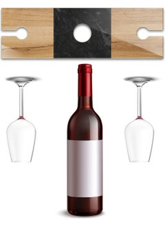 DECORITA Glass Wine Bottle and Glass Holder | Aldo | 10CMx32CM  - Image 3