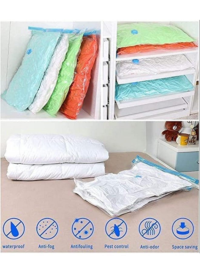 Vishal Smart Mall Vacuum Bags Without Hand Pump Premium Reusable Space Saver Storage Organizing Plastic Zipping Bags Travel Storage Bag For Clothes, Blankets,Home & Travel Vacuum Bag(60X80Cm)(4 Piece)  - Image 2