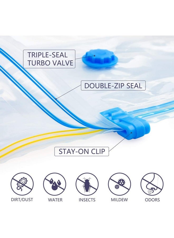 Vishal Smart Mall Vacuum Bags Without Hand Pump Premium Reusable Space Saver Storage Organizing Plastic Zipping Bags Travel Storage Bag For Clothes, Blankets,Home & Travel Vacuum Bag(60X80Cm)(4 Piece)  - Image 3
