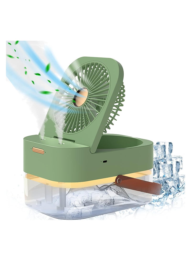 Loquat Rechargeable Portable Air Conditioner Fan Mini Evaporative Air Cooler with 7 Colors LED Light 1/2/3 H Timer 3 Wind Speeds and 3 Spray Modes for Office Home - Image 1