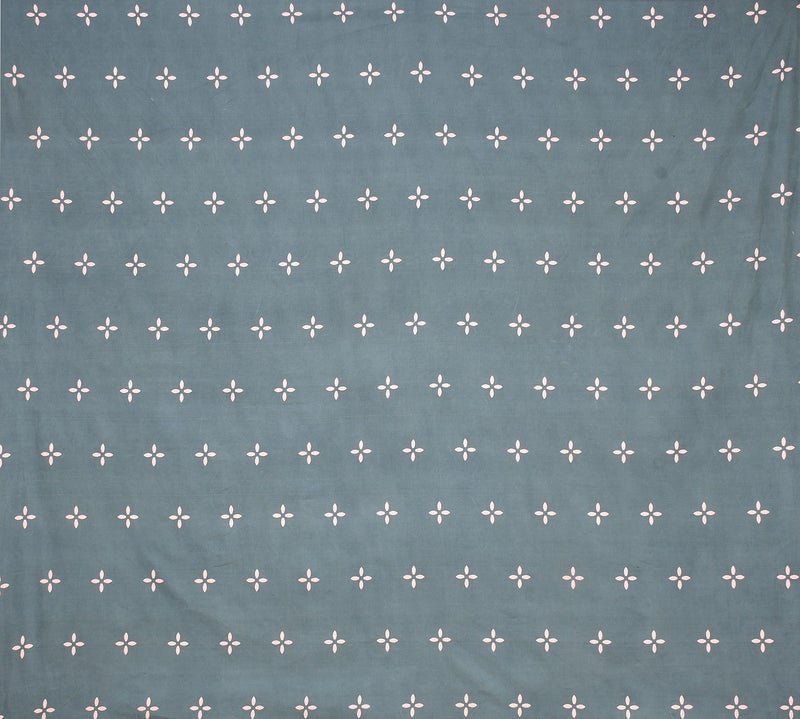 KAWI Presents Cotton Blend 200 TC Elastic Fitted Bedsheet Double Bed (72"X 78")-Grey Pink Flower Print - Image 4