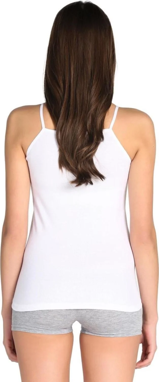 توتكو Women's Cotton Rope Strap Undershirt 0135 - White