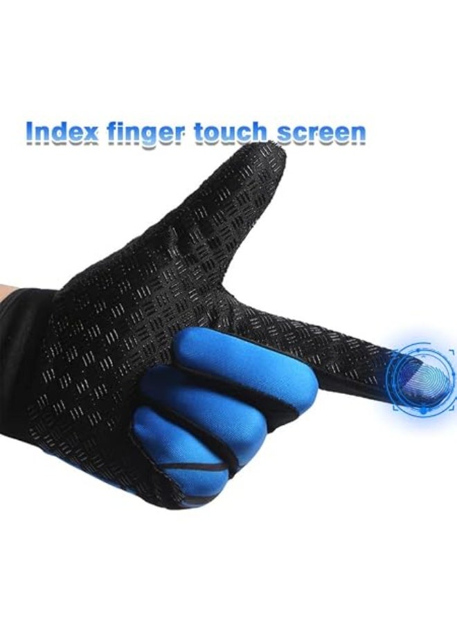 Cycling Gloves  Non-slip, Sun-protective Gloves for Men and Women  Warm, Heat-resistant Gloves for Mountain Biking, Motorcycling, Cricket, Tennis, and Outdoor Sports – Blue - Image 4