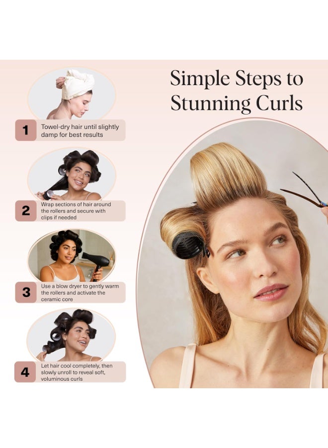 Kitsch Ceramic heated hair rollers for wavy and curly hair. Self-grip, 8 rollers - Image 3