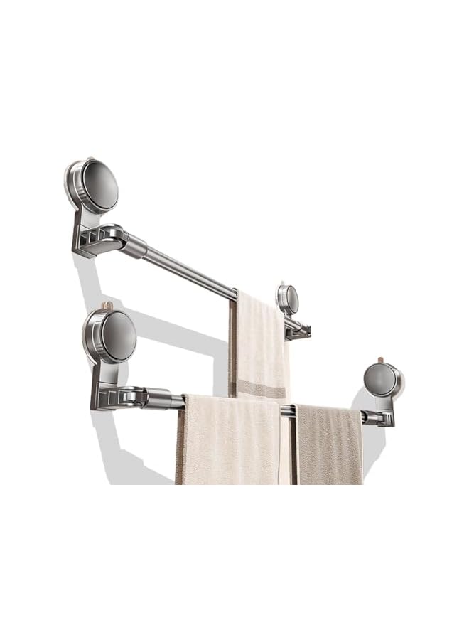 S-TOP Heavy Duty Stainless Steel Towel Bar with Removable Suction, Adjustable 11.8'' to 23.6'', Ideal for Shower and Bathroom Use - Image 5