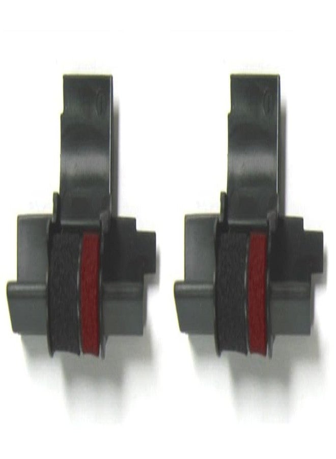 بكرات حبر للآلات الحاسبة من كومبيوماتيك (عبوتان) متوافقة مع كانون P23-DH-V وP23-DHV-3 وP27-DH، وكاسيو HR-170RC وHR-200RC وHR-300RC، وشارب EL-1750V وEL-1801V، وكاتيغا CP30A وCP90A، أسود/أحمر IR-40T CP-13 EA-772R - Image 1