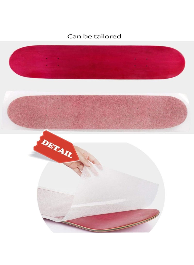 SOLARAE 2 Pack Clear Skateboard Grip Tape Sheets - 84x23cm, Bubble Free, Waterproof, for Scooters, Longboards, Rollerboards, Stairs, Pedal, Wheelchair Steps, Durable Sandpaper Grip - Image 5